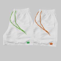 Kit 2 Short Praia Masculino Coroa Bermuda Verão Short Tactel