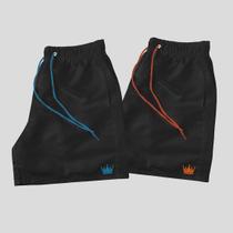 Kit 2 Short Praia Masculino Coroa Bermuda Verão Short Tactel Verão