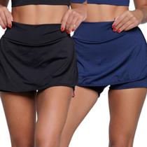 KIT 2 Short Saia Curto Fitness WLS Modas Roupa Para Academia Treino Tapa Bumbum Moda Feminina