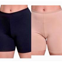 kit 2 Short Segunda Pele Anágua Meia Perna Lingerie Intimo