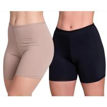 Kit 2 Short Segunda Pele Anagua Poliamida Conforto