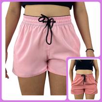 kit 2 short tactel elastano feminina adulto praia treino secagem rapido