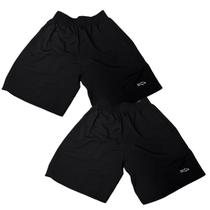 Kit 2 Short Tactel Elastano Plus Size Mauricinho Academia Confortável
