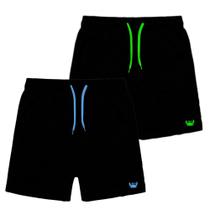 Kit 2 Short Tactel Infantil Bermuda Moda Praia Criança Piscina