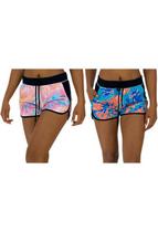Kit 2 Shortinho Feminino MXD Conceito Casual Fitness Cores Diversas