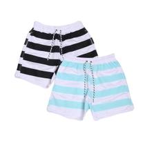 Kit 2 Shorts Bermuda AMGK Praia Tactel Liso Masculino