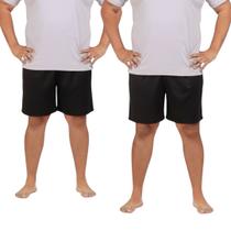 Kit 2 Shorts Bermuda Elastano Plus Size Masculina Academia Corrida Tamanho Grande Esportivo