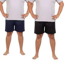 Kit 2 Shorts Bermuda Elastano Plus Size Masculina Academia Corrida Tamanho Grande Esportivo
