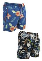 Kit 2 Shorts Bermuda Estampada Butu Biru Tactel elastano Kit 2 Shorts Bermuda Estampada Butu Biru Tactel elastano