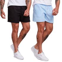 Kit 2 Shorts Bermuda Linho Masculino Ajustável