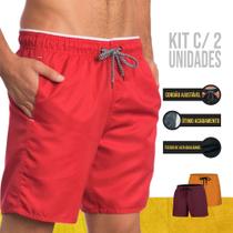 KIT 2 Shorts Bermudas Academia Treino Corrida Masculina TACTEL GROSSO ELITE 721