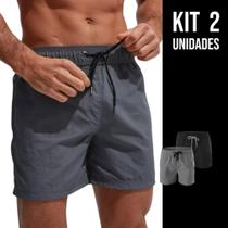 Kit 2 Shorts Bermudas Academia Treino Corrida Masculina TACTEL GROSSO ELITE 721
