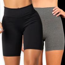 Kit 2 Shorts Bermudas Leg BÁSICO Legging Fitness Cintura Alta Treino 1037 Kit 2 Shorts Bermudas Leg BÁSICO Legging Fitness Cintura Alta Treino 1037