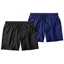 Kit 2 Shorts Bermudas MXC BRASIL Masculino Tactel Mauricinho Lisa Liso