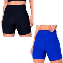 Kit 2 Shorts Bolha Feminino Academia Suplex Básico Fitness