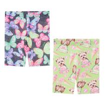 Kit 2 Shorts Ciclista Fly Tech Estampa Divert Kukiê