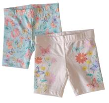 Kit 2 shorts de malha 2t (2 anos) borboletas menina - baby