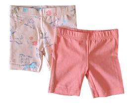 Kit 2 shorts de malha 2t (2 anos) pegasus unicórnio menina - baby