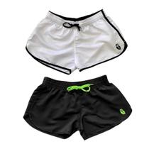 Kit 2 Shorts Femininos Tactel Moda Praia Academia Passeio
