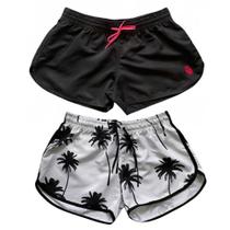 Kit 2 Shorts Femininos Tactel Moda Praia Viagem Dia a Dia