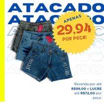 Kit 2 Shorts Jeans Feminino Cintura Alta Diversos Modelos