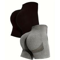 Kit 2 Shorts Levanta Bumbum Zero Transparência Kit 2 Shorts Levanta Bumbum Zero Transparência