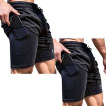 Kit 2 Shorts Liner Bienpati - Corrida Academia Fitness- Run