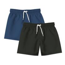 Kit 2 Shorts Masculino Bermuda Mauricinho Liso Básico Tactel