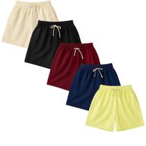 Kit 2 Shorts Masculino Casual em Tecido Leve com Cós Elástico e Cordão