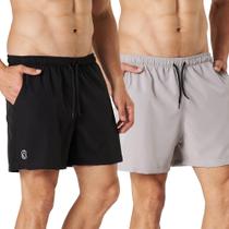 Kit 2 Shorts Masculino DryFit Elastic Academia Treino Corrida