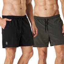 Kit 2 Shorts Masculino DryFit Elastic Academia Treino Corrida