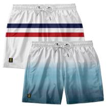 Kit 2 Shorts Masculino Estampado Conforto Praia Casual Leve - Lucas Lunny