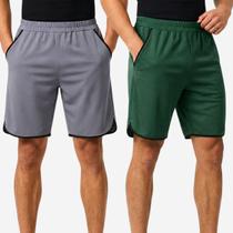 Kit 2 Shorts Masculino Leve com Bolsos e Aberturas Laterais Bermuda Esportiva Casual Premium Moderna