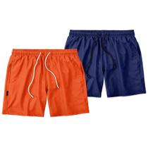 Kit 2 Shorts Masculino Liso Praia Piscina Academia Tactel MXC BRASIL