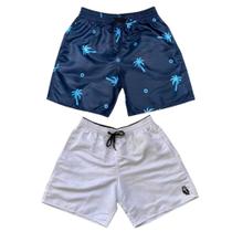 Kit 2 Shorts Masculinos Tactel Com Bolsos Moda Praia Viagem