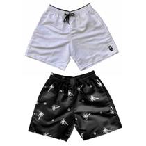 Kit 2 Shorts Masculinos Tactel Com Bolsos Moda Praia Viagem