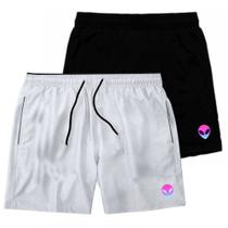 Kit 2 Shorts Masculinos Tactel Estampado Com Bolsos Moda Praia