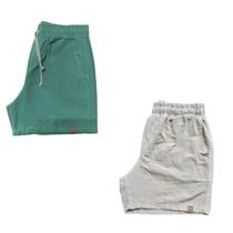 Kit 2 Shorts Mauricinho Plus Size Fio Tinto Linho 3 Bolsos