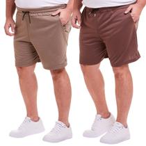KIT 2 Shorts Moletinho Plus Size Masculino