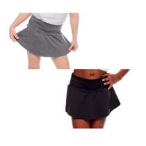 Kit 2 shorts saia infantil juvenil menina cintura alta básico liso uniforme dia a dia passeio - Impherial Shop