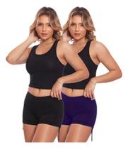 Kit 2 Shorts Sunkini Regulagem Empina Bumbum Calcinha Bionda