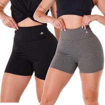 Kit 2 Shorts Suplex Academia Cós Alto Legging Fitness Kit 2 Shorts Suplex Academia Cós Alto Legging Fitness