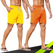 KIT 2 Shorts Tactel Bermudas Academia Treino Corrida Masculina TRAINING 719