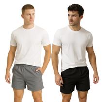 KIT 2 Shorts Tactel Bermudas Academia Treino Corrida Masculina TRAINING 719