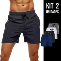 Kit 2 Shorts Tactel Bermudas Academia Treino Corrida Masculina TRAINING 719