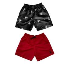 Kit 2 Shorts Tactel Com Bolsos Masculinos Moda Praia Viagem