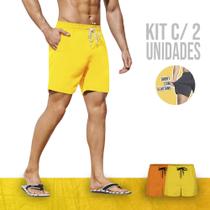 KIT 2 Shorts TACTEL ELASTANO Academia Treino Corrida MASCULINO 724