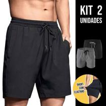 Kit 2 Shorts TACTEL ELASTANO Academia Treino Corrida Masculino 724 Kit 2 Shorts TACTEL ELASTANO Academia Treino Corrida Masculino 724