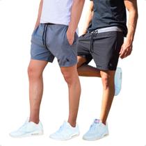 Kit 2 Shorts Tactel Masculino Futebol Praia Academia