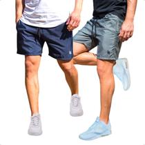 Kit 2 Shorts Tactel Masculino Futebol Treino Academia Com Bolsos Laterais KIT-2-402